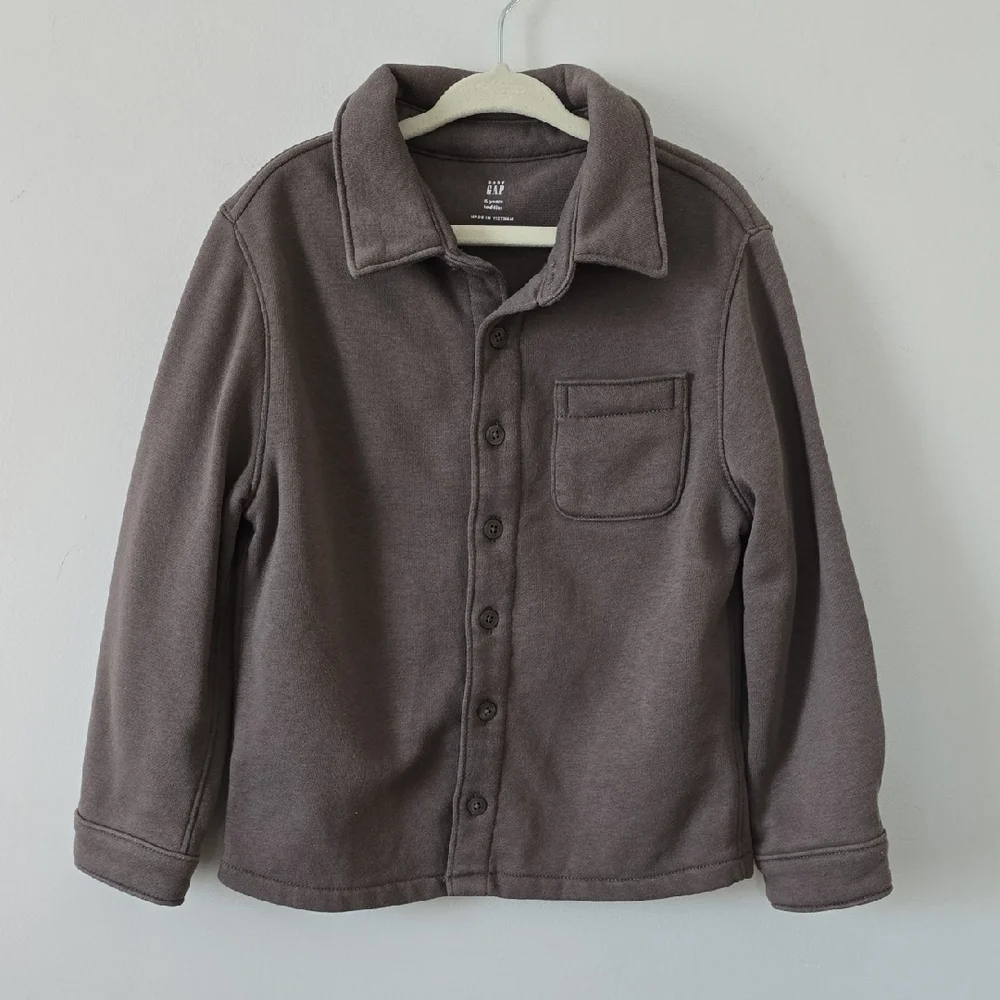 Baby Gap Taupe Button-Up Shirt Jacket Boys 5